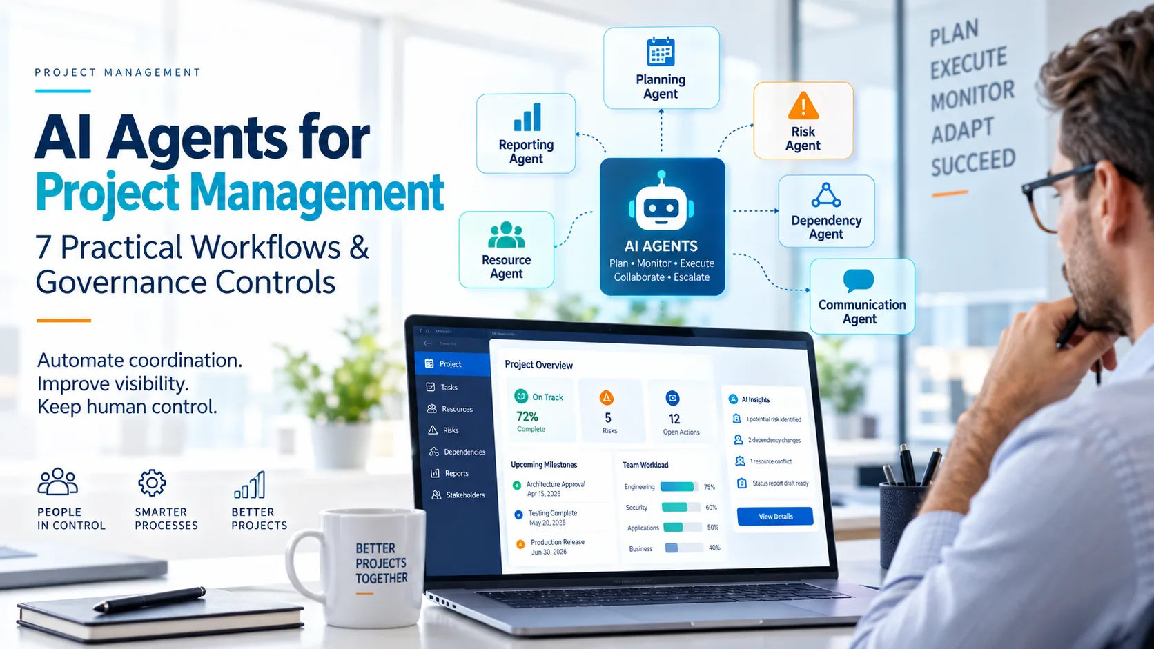 AI Agents for Project Management: 7 Practical Workflows & Governance Controls