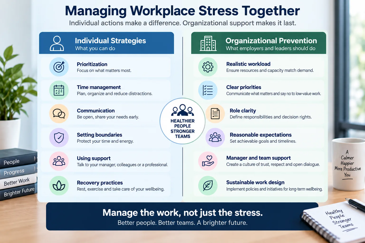 Individual strategies versus organizational prevention for managing workplace stress