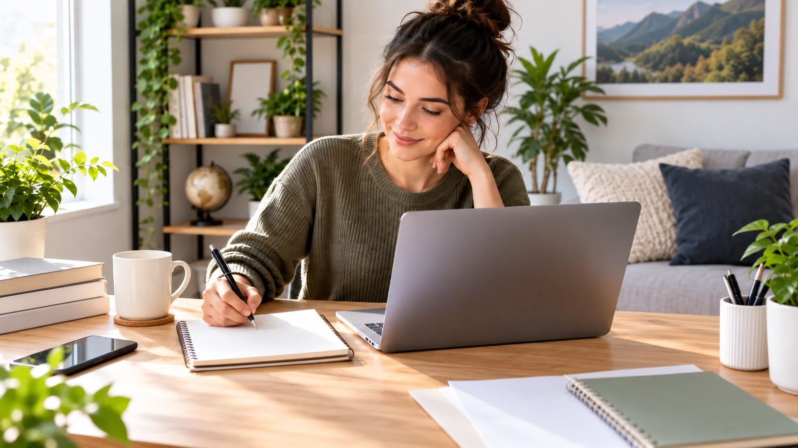 Beginner preparing to work from home with no experience using a laptop and notes