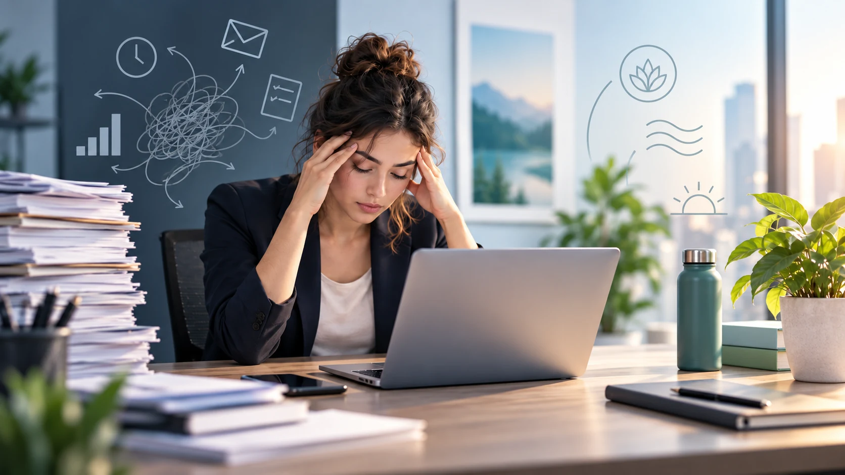 Workplace burnout caused by chronic work stress and excessive workload