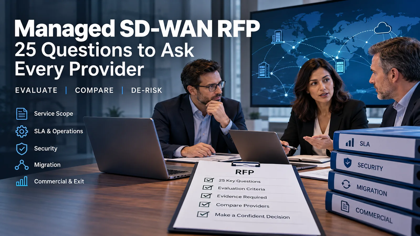 Managed SD-WAN RFP: 25 Questions to Ask Every Provider